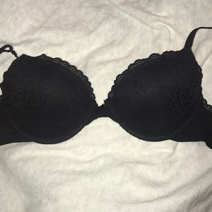 Aerie black lace push-up bra